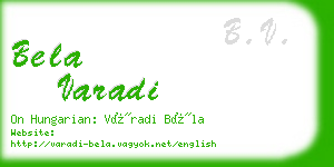 bela varadi business card